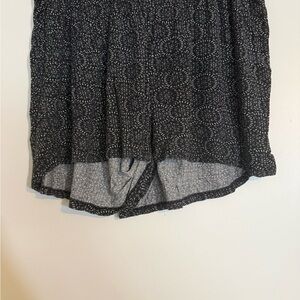 Chic Black and White Patterned Pajama Shorts